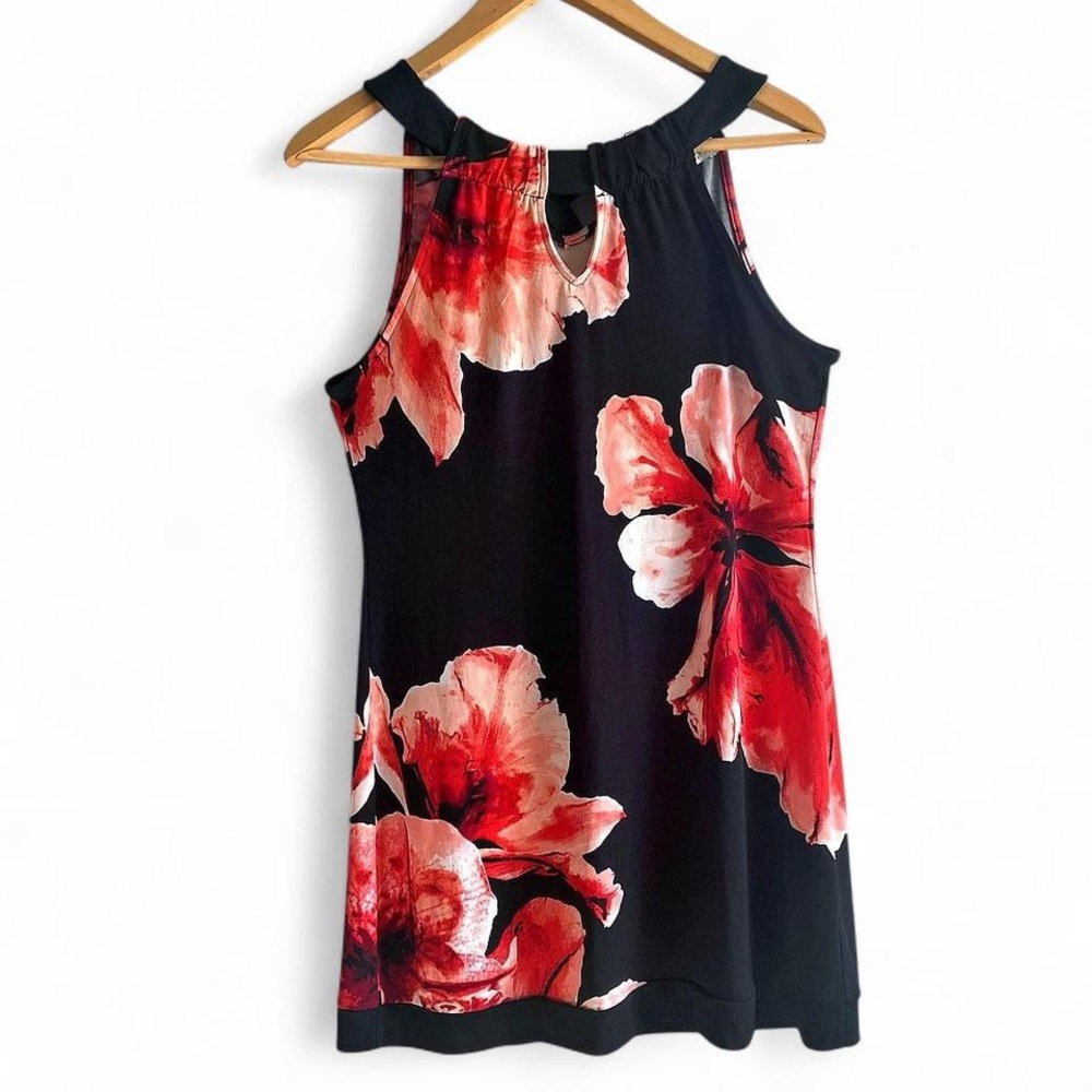 White House Black Market Floral Sleeveless Dress Size Small